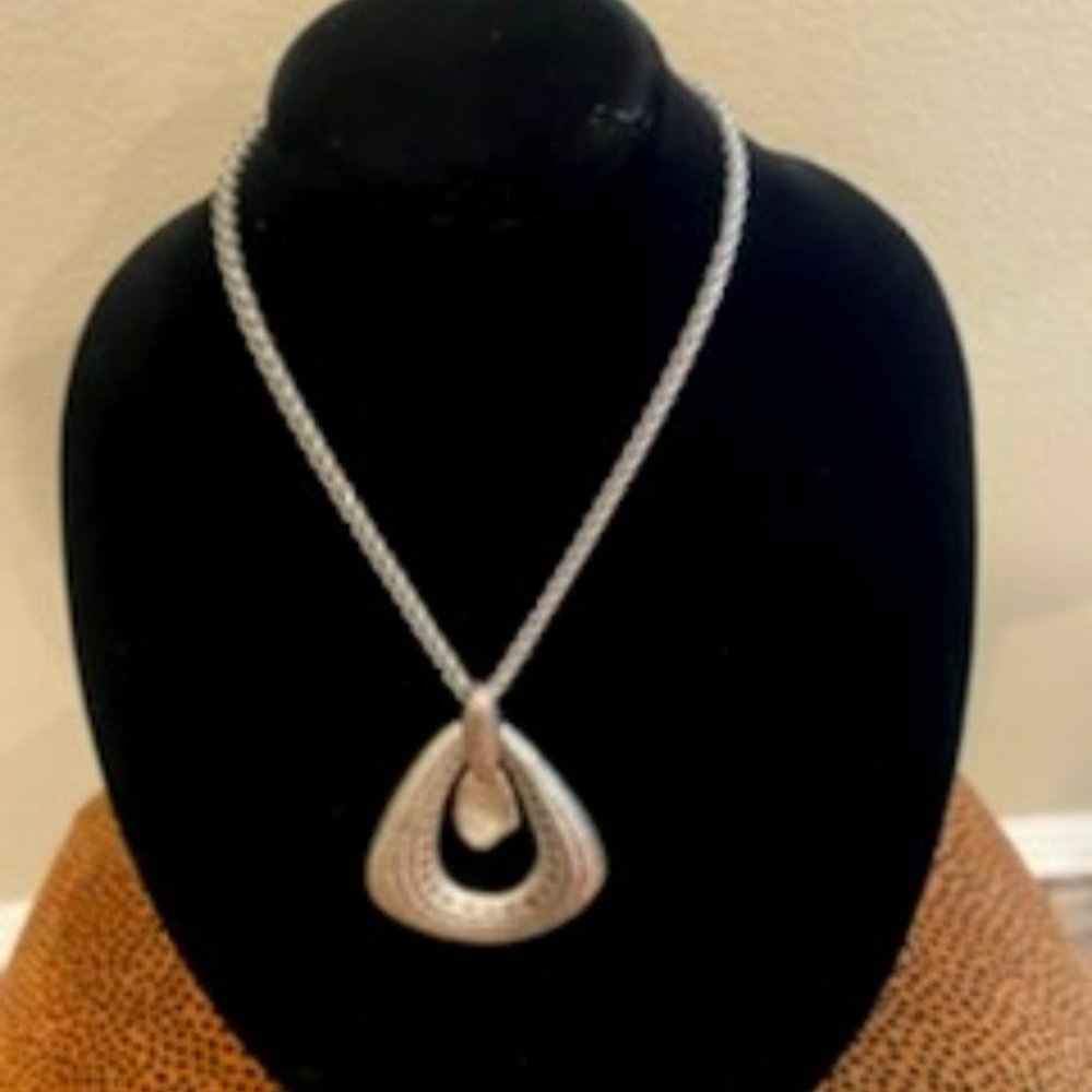 Chico's Silver Pendant on Silver Chain